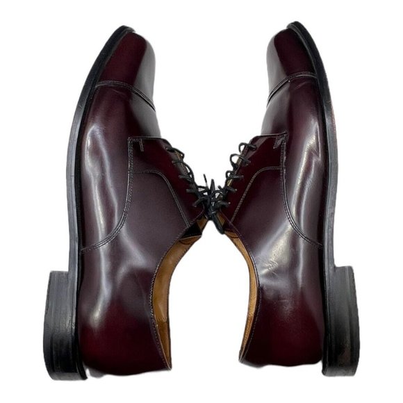 Cole Haan Caldwell Oxford Men's 14 D Burgundy Leather CapToe Lace Up 08331 - Picture 4 of 10